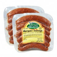 Merguez Sausage -  Spicy Lamb Sausages - 100% Lamb - Pork-Free - 6 Links - (Pack of 2)
