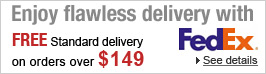 Enjoy flawless delivery with FREE Standard delivery on orders over $149